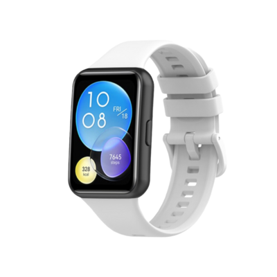(Huawei Fit 2 ONLY ) Silicone band White - باند سيليكون ابيض 