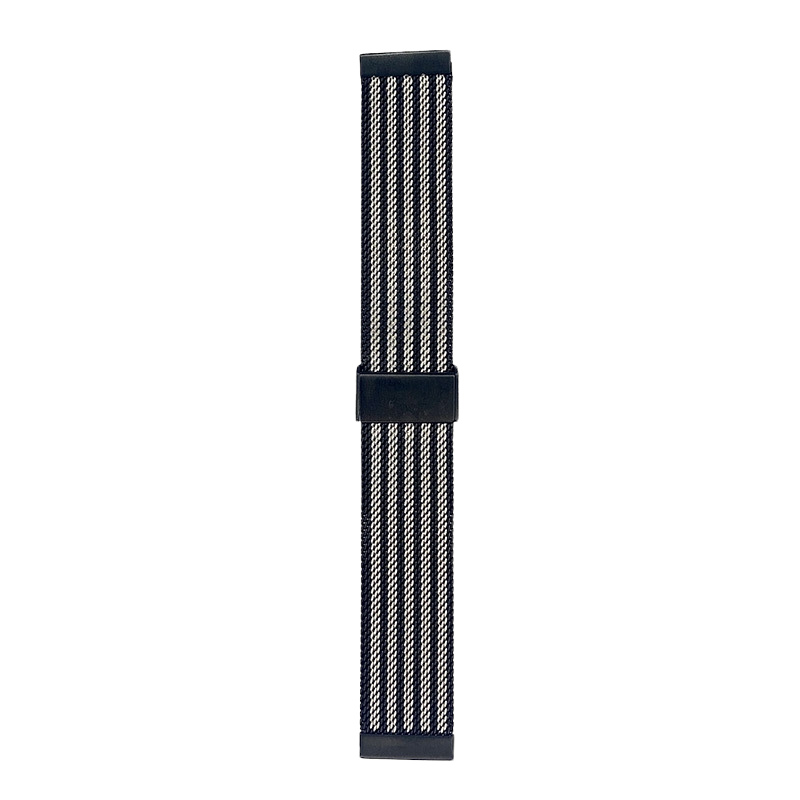 (42mm-44mm-45mm-49mm) Steel lined band Black&amp;Silver - باند ستيل مخطط اسود مع سلفر 