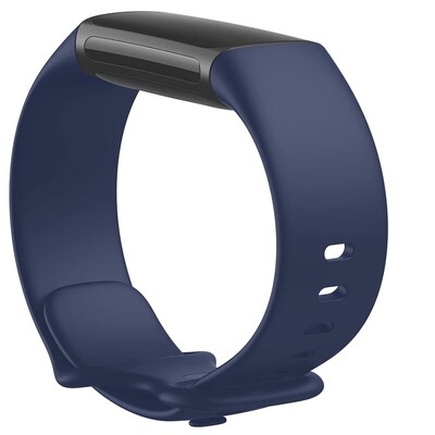 (Fitbit Charge 5 ONLY) Silicone band Deep Blue - باند سيليكون كحلي لساعه فت بت جارج ٥ 