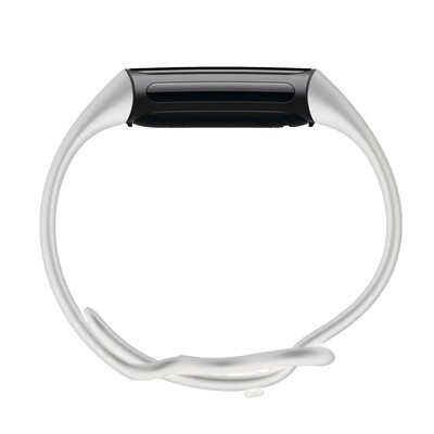 (Fitbit Charge 5 ONLY) Silicone band White - باند سيليكون ابيض لساعه فت بت جارج ٥ 