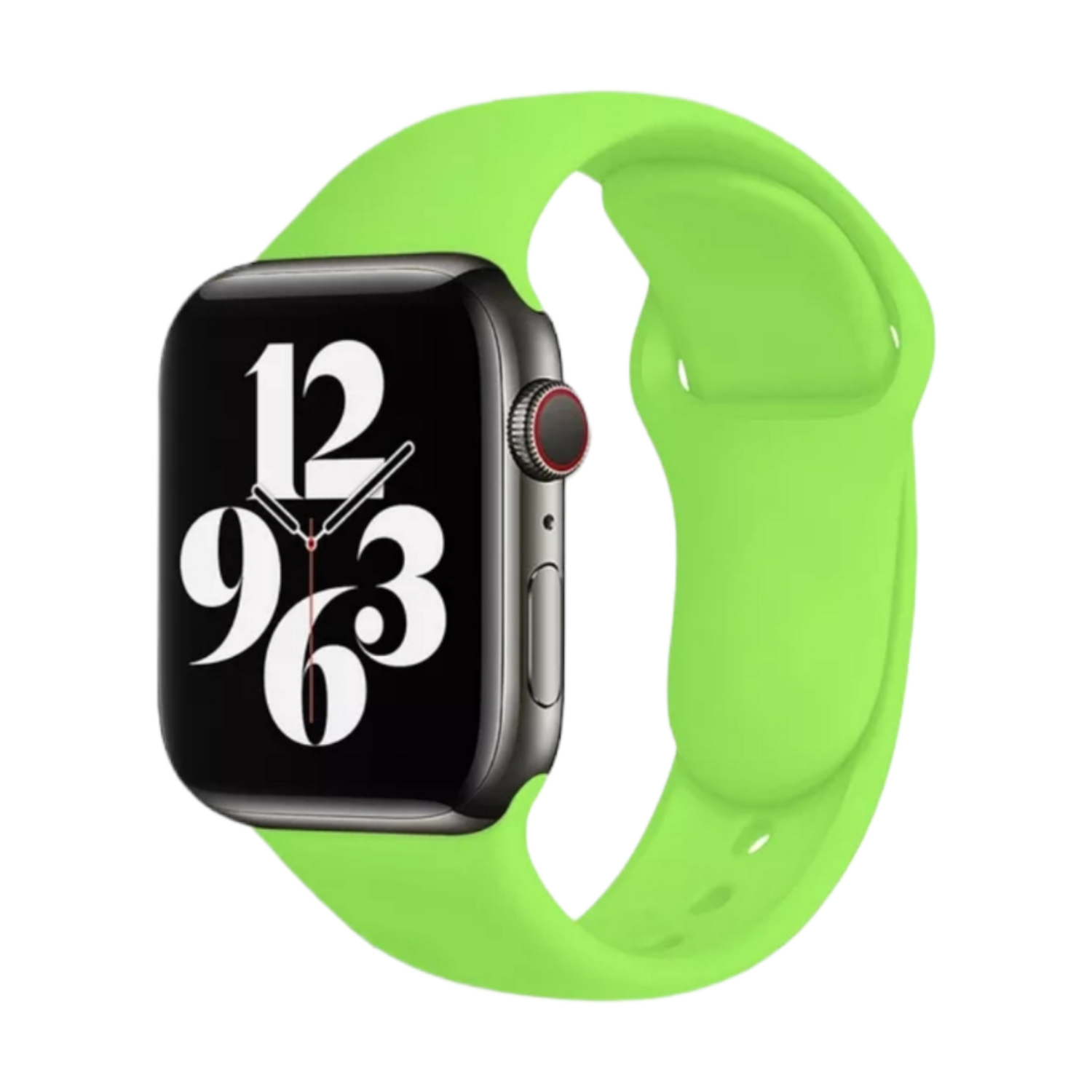 (42mm-44mm-45mm-46mm-49mm) Silicone Band Neon Green - باند سيليكون ساده أخضر فسفوري 