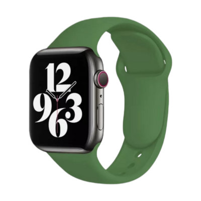 (38mm-40mm-41mm) Silicone Band Green - باند سيليكون ساده زيتي 