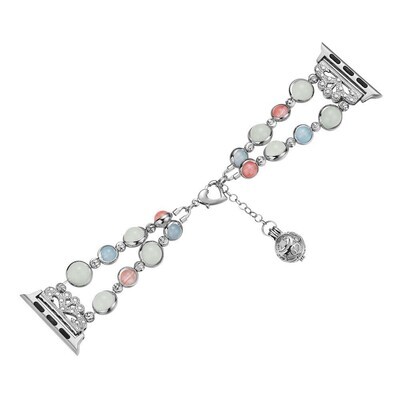 (42mm-44mm-45mm-49mm) luminous Strap Silver - باند مضيء لون سلفر 