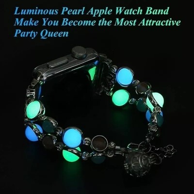 (22mm) luminous Strap Rose - باند مضيء لون روز قولد 