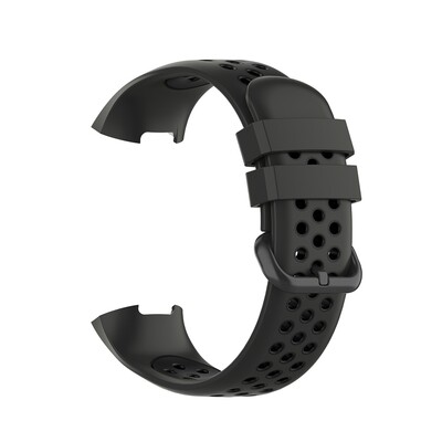 (Fitbit Charge 3/4/SE ONLY) Silicone Nike Sports band - Black&amp;Black- باند سيليكون نايك سبورت لساعات فت بت تشارج ٣/٤/اس اي لون اسود مع اسود 