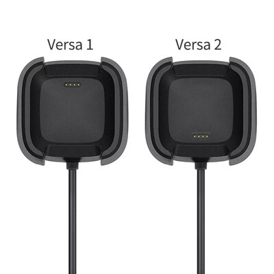 (Fitbit Versa 2) Fitbit Versa charger - Black - شاحن ساعه فت بت فيرسا اسود 