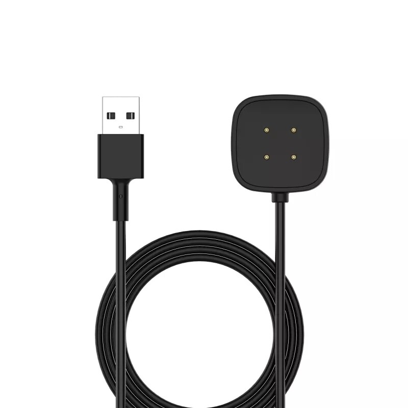 (Fitbit Versa 3/4/ Sense1/2 ONLY) Fitbit Versa charger - Black - شاحن فت بت فيرسا اسود 