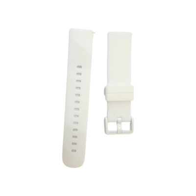 (20mm) Silicone Band  plain White -  باند سيليكون لون ابيض ساده 