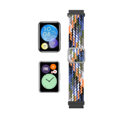 (Huawei Fit 1 &amp; 2 &amp; 3 &amp; 4/Pro) Fabric free size band mix colors - باند خام فري سايز مكس الوان 