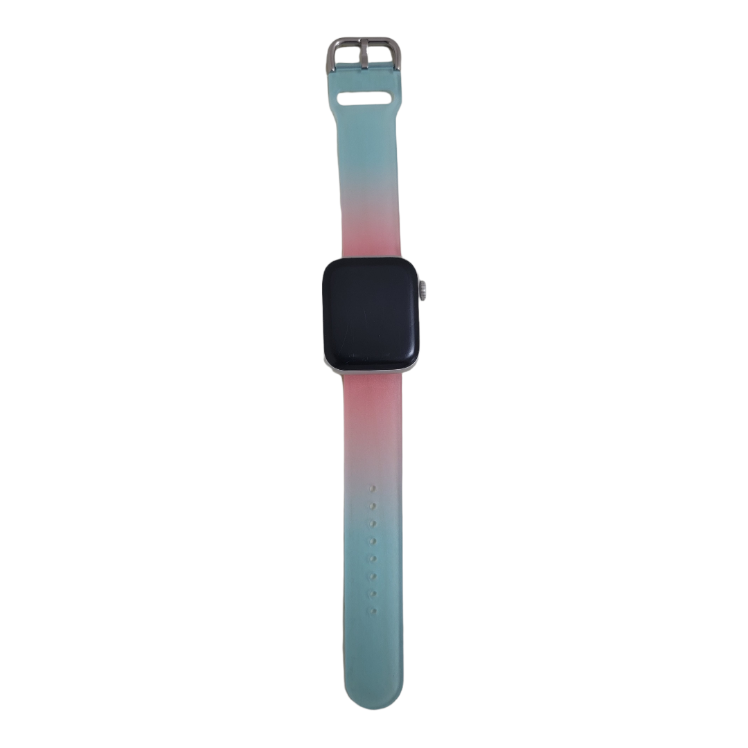 (38mm-40mm-41mm) Silicone Band mix colors colors Pink&amp;Blue -  باند سيليكون مكس الوان وردي مع ازرق 