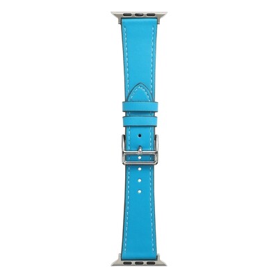 (38mm-40mm-41mm) Hermes Leather Sky Blue Band - جلد هرميز لون سماوي 