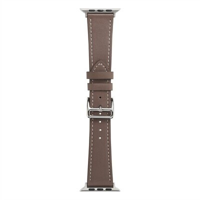 (42mm-44mm-45mm-49mm) Hermes Leather Coffee brown Band - جلد هرميز لون القهوه بني 