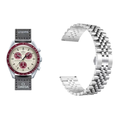 (OmegaXSwatch) Rolex Full Silver - رولكس سلفر كامل