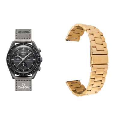 (OmegaXSwatch) Rolex Classic design Full Gold - رولكس التصميم الكلاسيكي لون ذهبي 