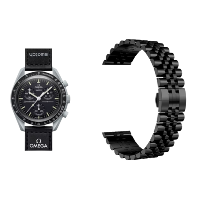 (OmegaXSwatch) Rolex Full Black - رولكس اسود كامل