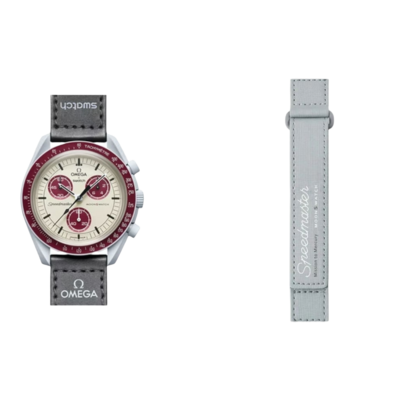 (OmegaXSwatch) Omega Swatch design band Grey - باند خام اوميغا سواتش رمادي 