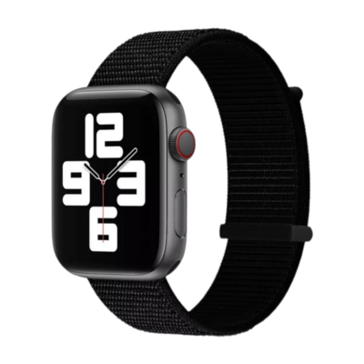 (38mm-40mm-41mm) Fabric Black band -  باند خام اسود