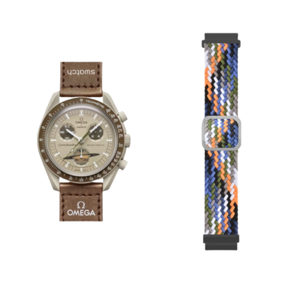 (OmegaXSwatch) Fabric free size band mix colors - باند خام فري سايز مكس الوان 