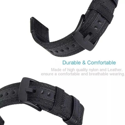 (38mm-40mm-41mm) Fabric Band new design Black -  باند خام تصميم جديد اسود 