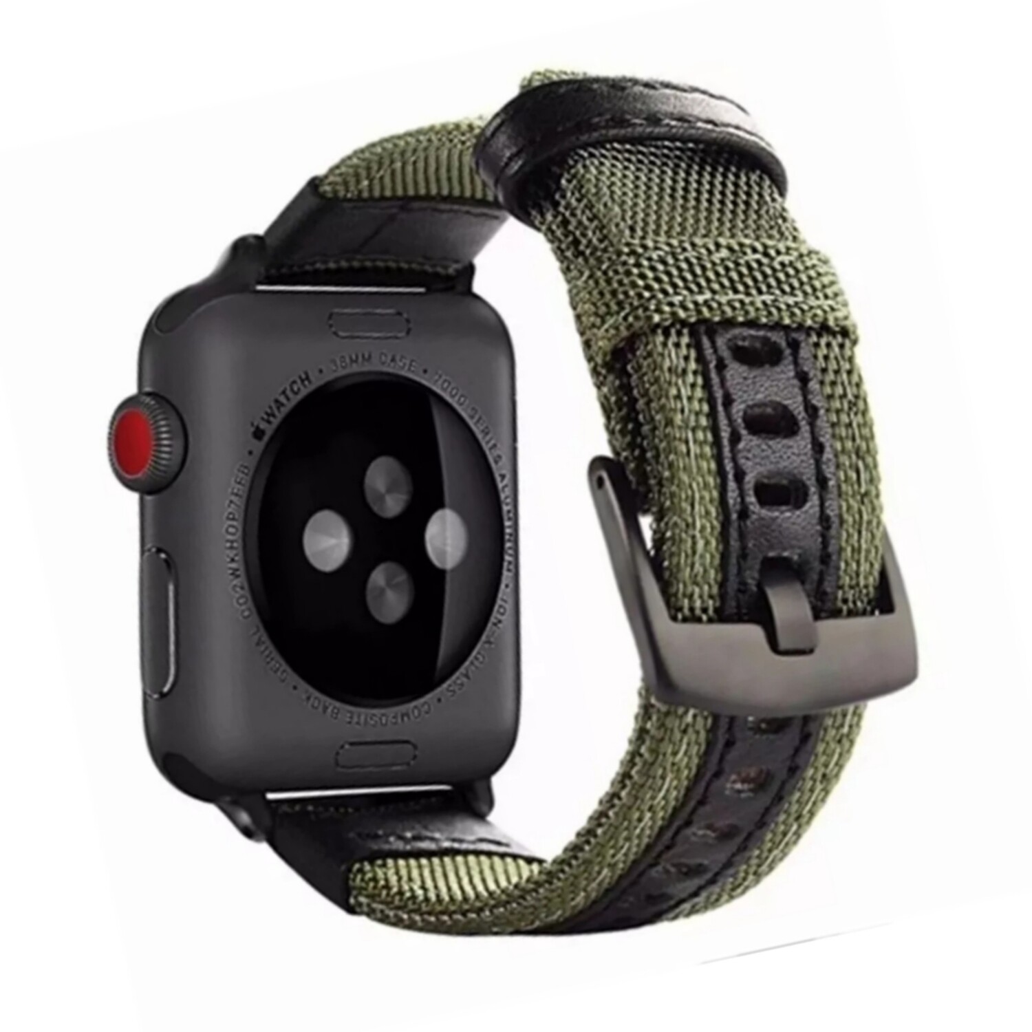 (38mm-40mm-41mm) Fabric Band new design Green -  باند خام تصميم جديد زيتي 