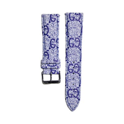 (22mm) Leather Pattern #4 Blue Band - باند جلد نقش #٤ ازرق 