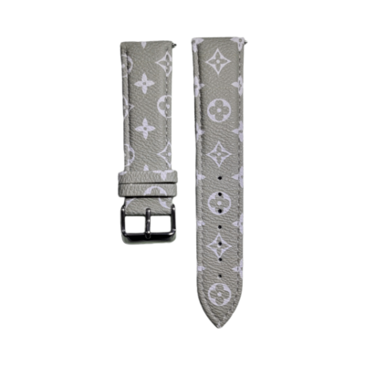 (22mm) Leather Pattern #1 Light green Band - باند جلد نقش #١ زيتي فاتح 