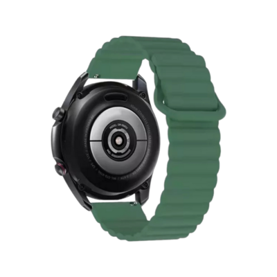 (20mm)  Single color silicone magnatic band Full Green - باند سيليكون مغناطيس لون  أخضر كامل 