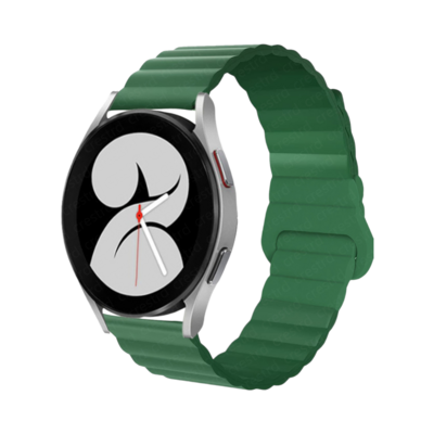 (20mm)  Single color silicone magnatic band Full Green - باند سيليكون مغناطيس لون  أخضر كامل 
