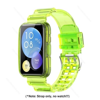 (Huawei Fit 1 ONLY ) Band with Full cover Neon - باند مع فل كفر فسفوري 