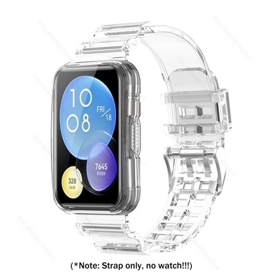 (Huawei Fit 1 ONLY ) Band with Full cover Transparent - باند مع فل كفر شفاف 
