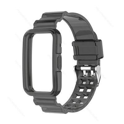 (Huawei Fit 1 ONLY ) Band with Full cover Black - باند مع فل كفر اسود 