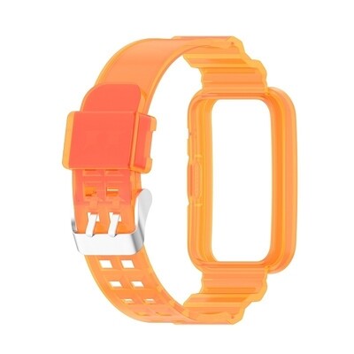 (Huawei Fit 1 ONLY ) Band with Full cover Orange - باند مع فل كفر برتقالي 
