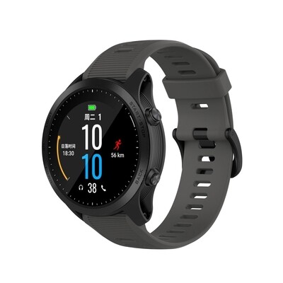 (22mm) Garmin Silicone Sports Band Grey - جارمن سيليكون رياضي رمادي 