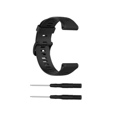 (22mm) Garmin Silicone Sports Band Black - جارمن سيليكون رياضي اسود