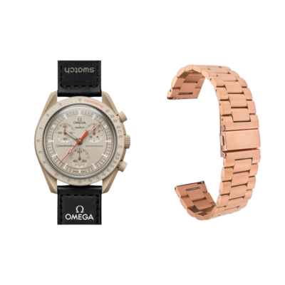 (OmegaXSwatch) Rolex Classic design Full Rose Gold - رولكس التصميم الكلاسيكي روز قولد كامل