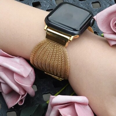 (38mm-40mm-41mm) Ladies Steel design gold color - باند نسائي ستيل ذهبي 
