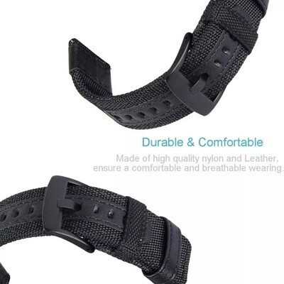 (42mm-44mm-45mm-49mm) Fabric Band new design Black -  باند خام تصميم جديد اسود 