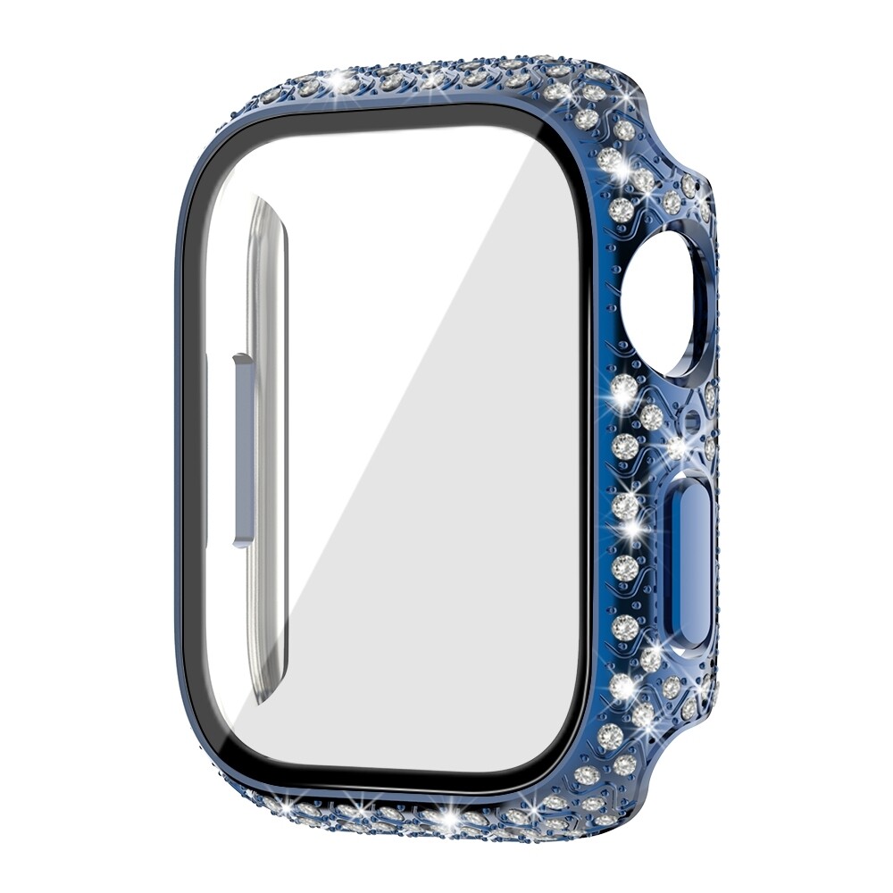 41mm Apple watch full diamond cover Blue - فل كفر دايموند لساعات ابل مقاس  ٤١م - ازرق  