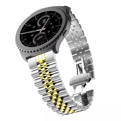 (20mm) Rolex Silver &amp; Gold - رولكس سلفر مع ذهبي 