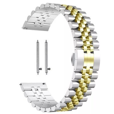 (20mm) Rolex Silver &amp; Gold - رولكس سلفر مع ذهبي 