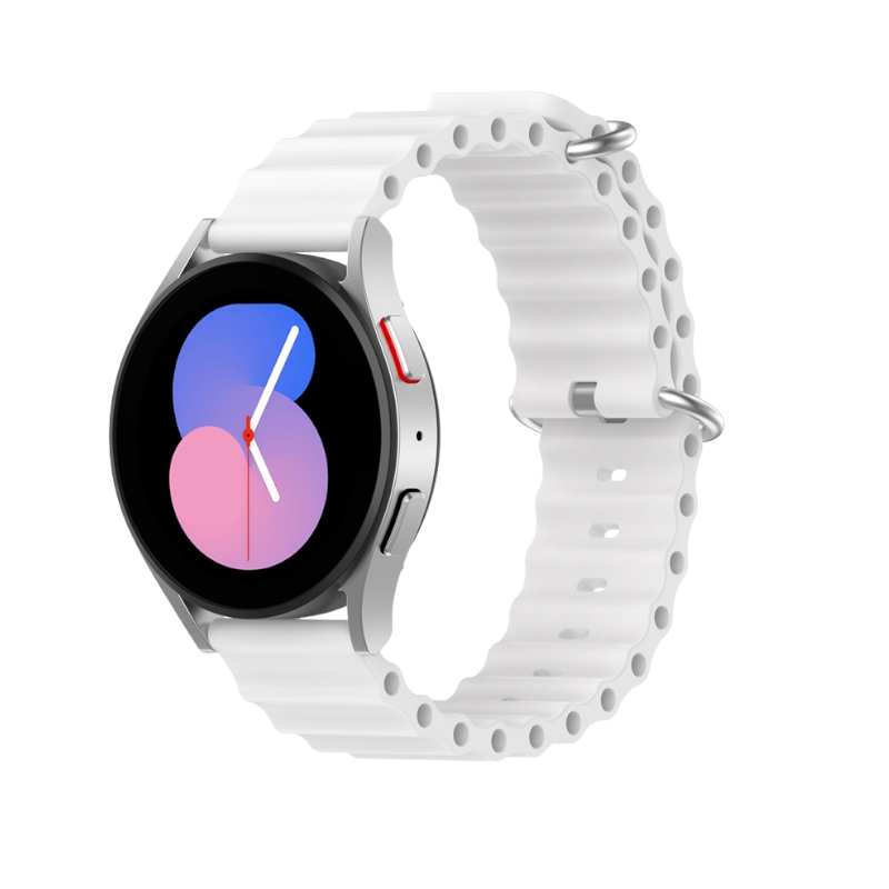 (20mm) Ocean White new ultra strap design - باند سيليكون ابيض تصميم ساعه الالترا الجديد 
