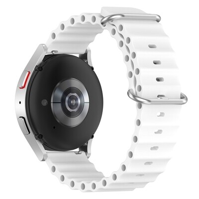 (20mm) Ocean White new ultra strap design - باند سيليكون ابيض تصميم ساعه الالترا الجديد 