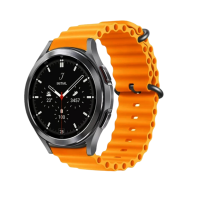 (20mm) Ocean Orange new ultra strap design - باند سيليكون برتقالي تصميم ساعه الالترا الجديد 