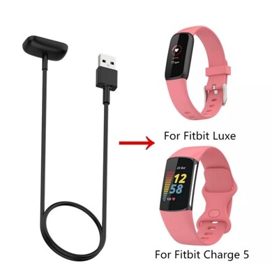 (Fitbit Charge 5 &amp; Fitbit Luxe) Fitbit CHARGE charger Black - شحن فت بت جارج لون اسود 