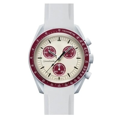 (OmegaXSwatch)  iSwatch silicone white - باند اي-سواتش لون ابيض 