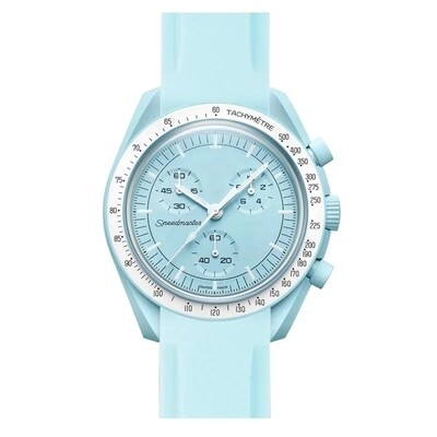 (OmegaXSwatch)  iSwatch silicone Light Blue - باند اي-سواتش لون سماوي 