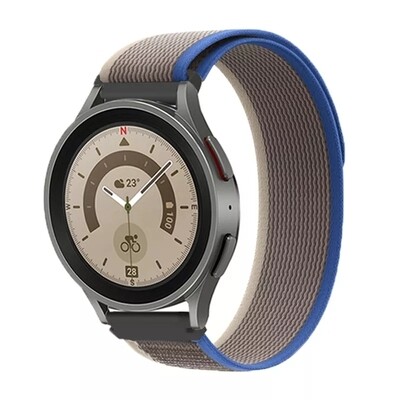 (20mm) Trail Loop Grey&amp;Blue new ultra strap design - باند خام رمادي مع ازرق تصميم ساعه الالترا الجديد 