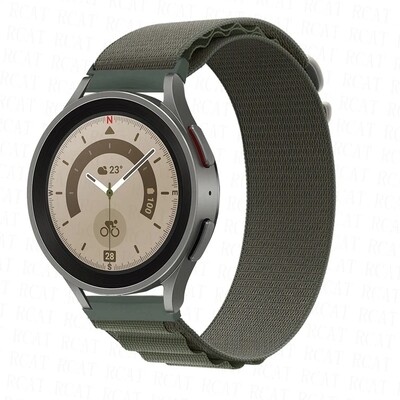 (22mm) Alpine loop Green new ultra design - باند خام زيتي تصميم ساعه الالترا الجديد 