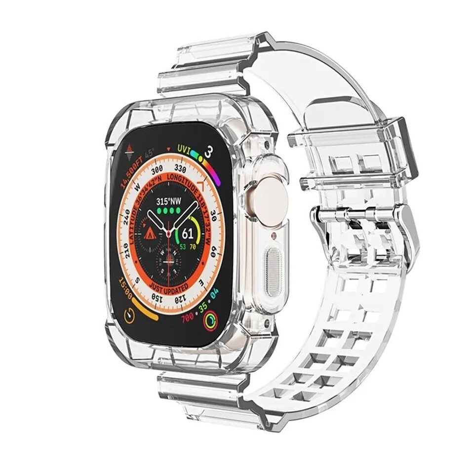 (49mm) Full band with cover Transparent - باند كامل مع كفر شفاف 