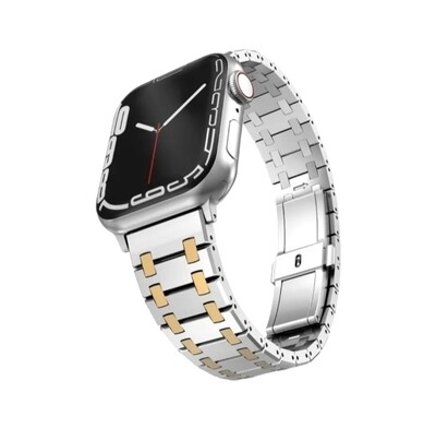 (38mm-40mm-41mm) Rolex AP Steel band Silver&amp;Gold - باند رولكس تصميم اي بي لون سلفر مع ذهبي 